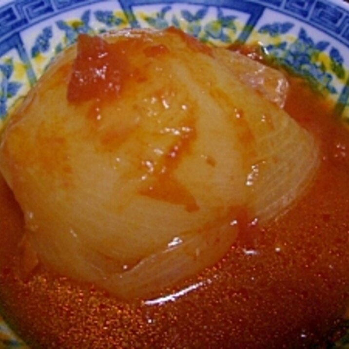 丸々玉ねぎのトマト煮（圧力鍋使用）